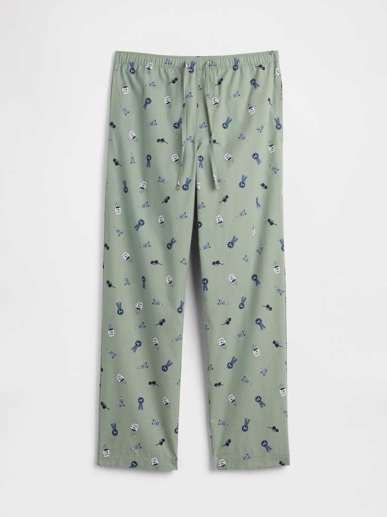 Relaxed Poplin PJ Pants