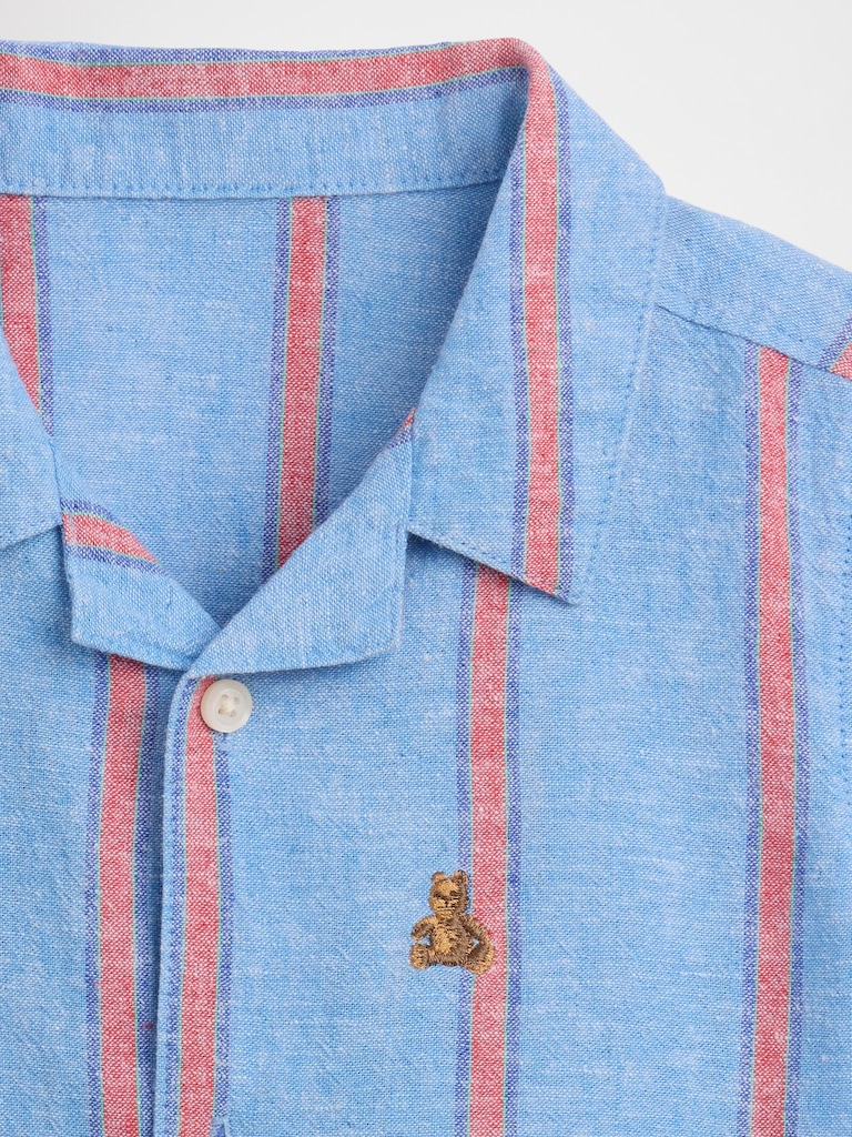 babyGap Brannan Bear Linen-Blend Vacay Shirt
