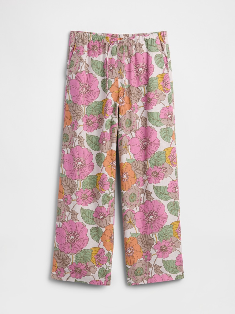 Mid Rise Pull-On Wide-Leg Pants