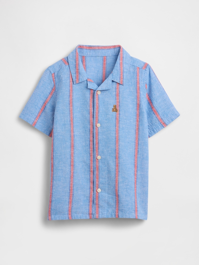 babyGap Brannan Bear Linen-Blend Vacay Shirt