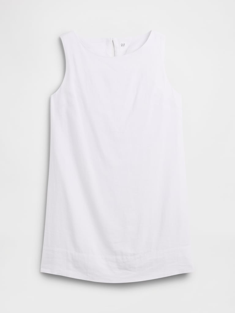 Linen-Blend Apron Mini Dress