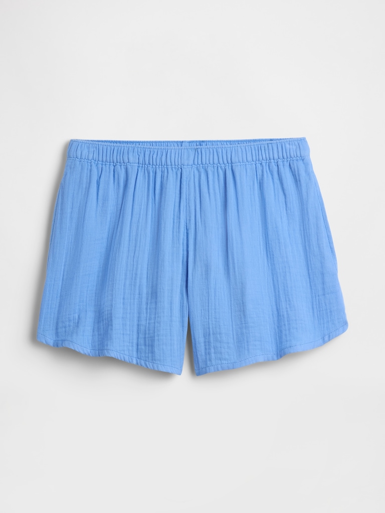 4" High Rise Relaxed Pull-On Gauze Shorts