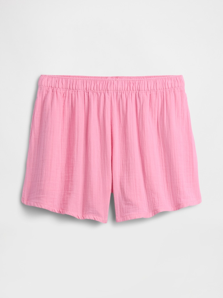 4" High Rise Relaxed Pull-On Gauze Shorts