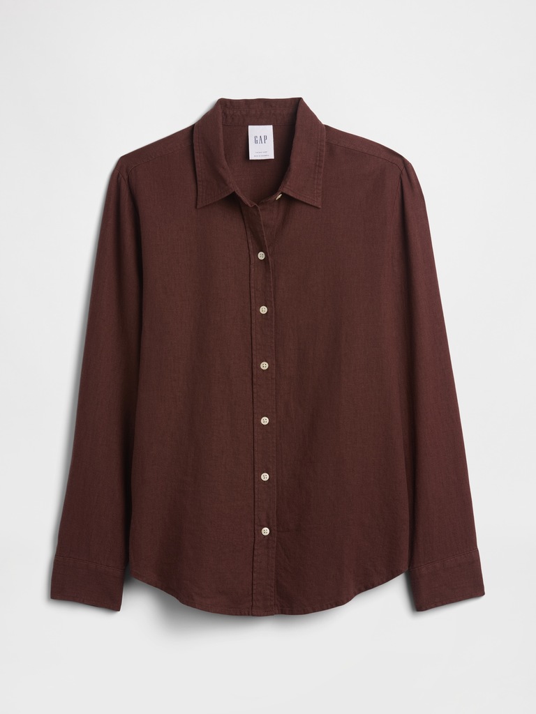 Oversized Linen-Blend Easy Shirt