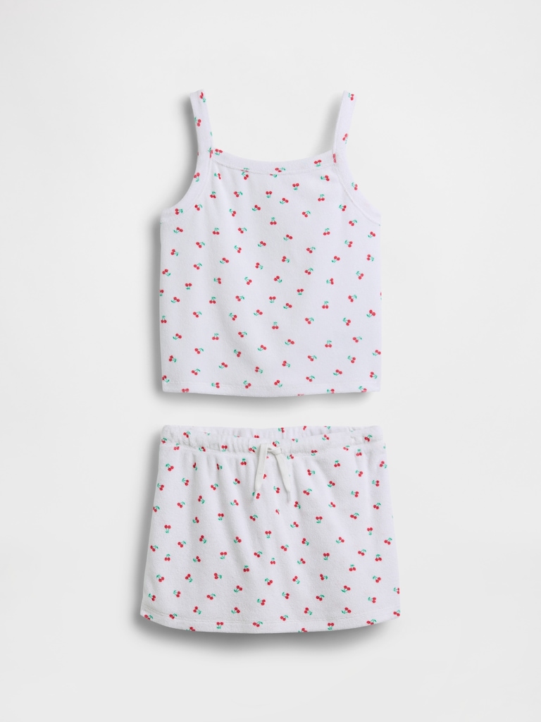 Kids Towel Terry Skort Outfit Set