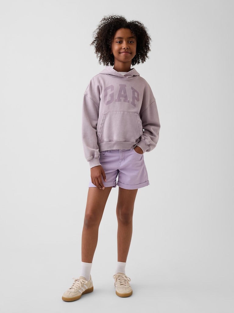 Kids Denim Midi Shorts