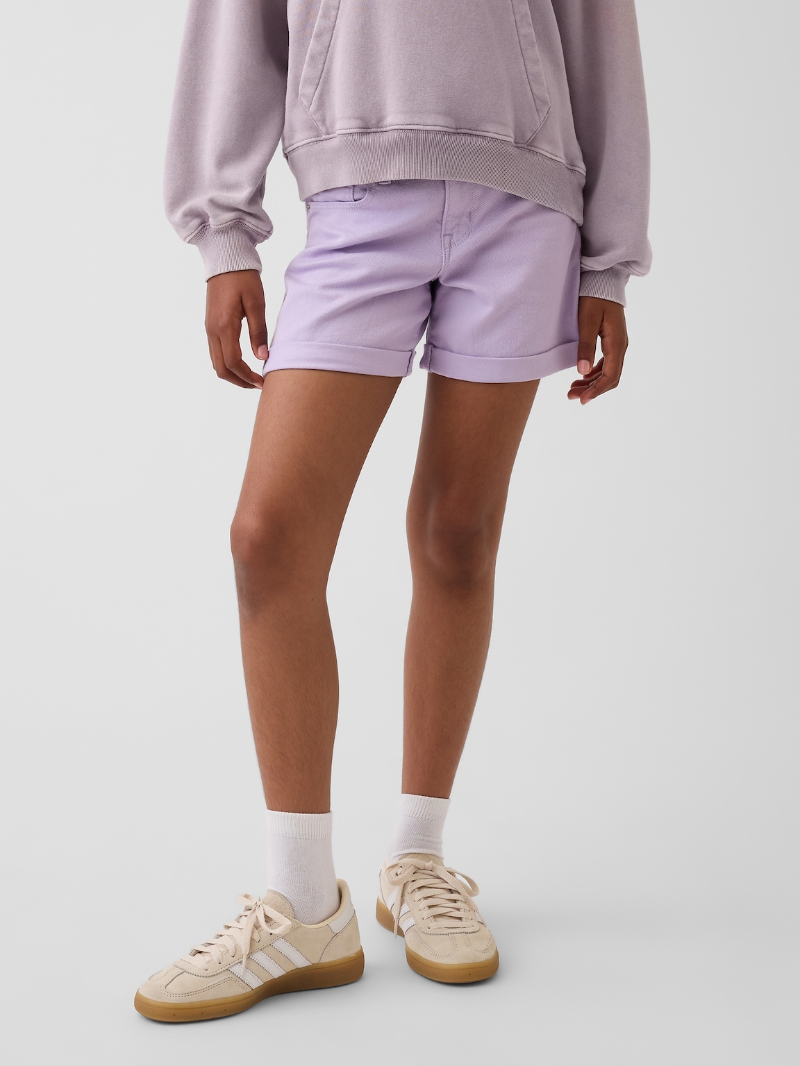Kids Denim Midi Shorts