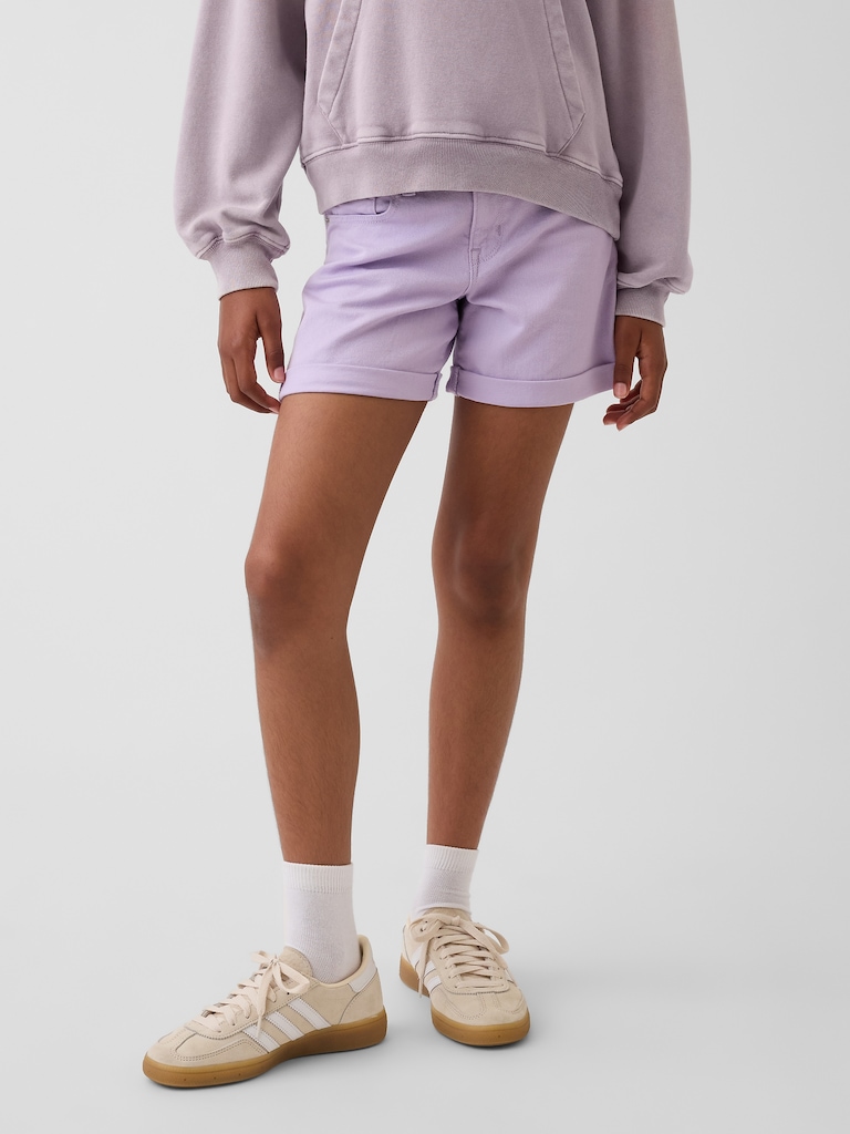 Kids Denim Midi Shorts