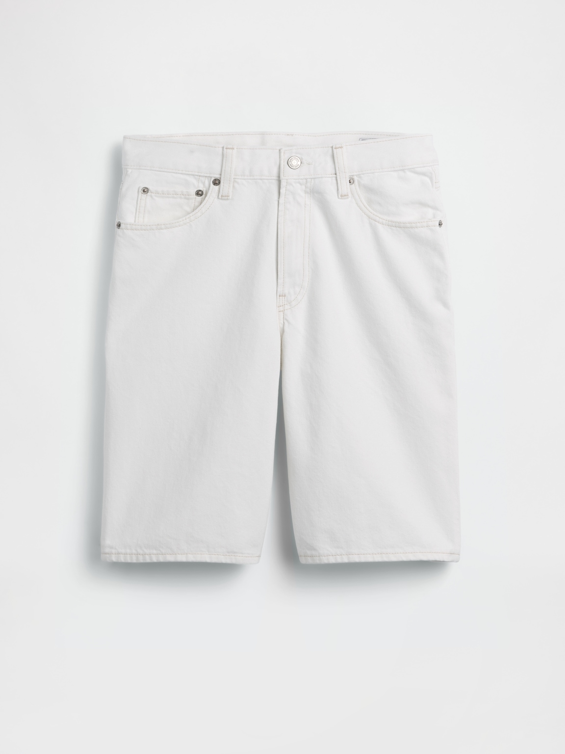 11" Mid Rise Longline Denim Shorts