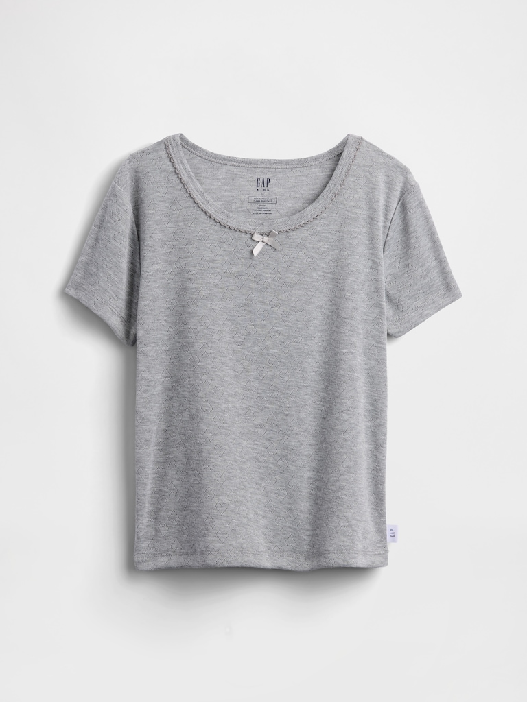 Kids Recycled Pointelle PJ T-Shirt