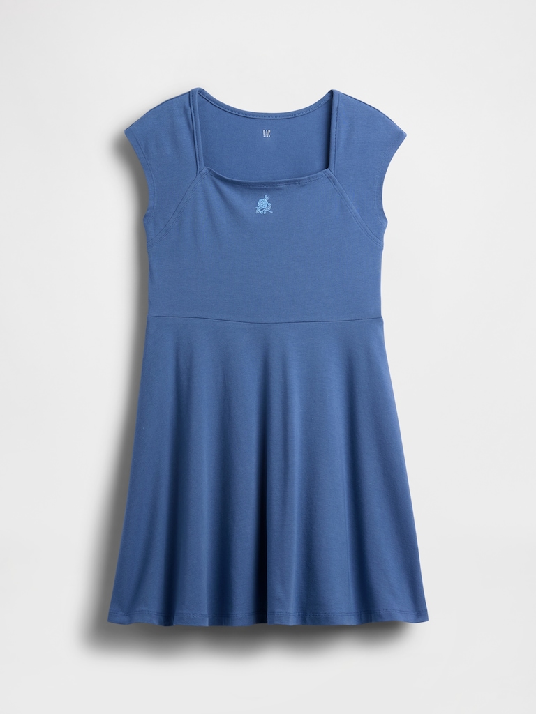 Kids Jersey Square-Neck Dress