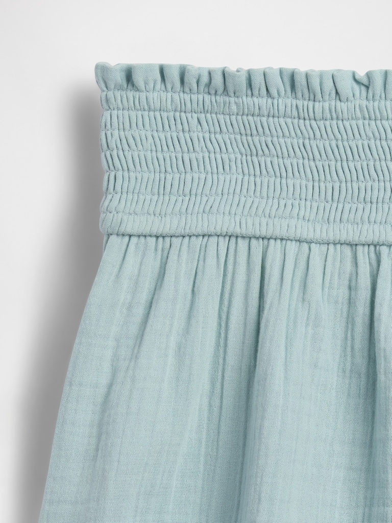 Kids Cotton Gauze Butterfly-Hem Shorts