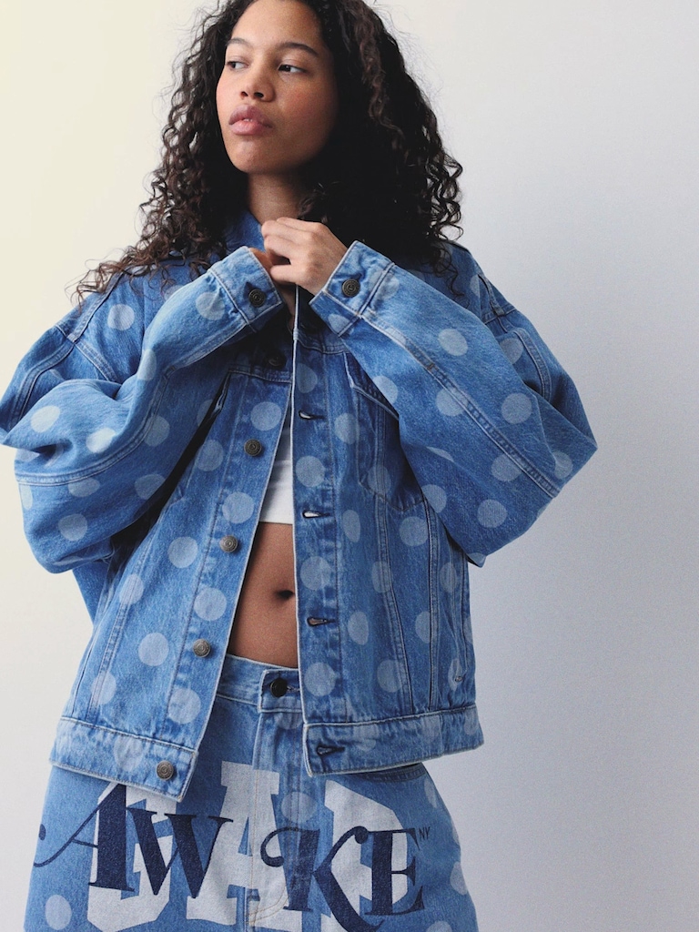 Gap × Awake NY Oversized Dotted Icon Denim Jacket