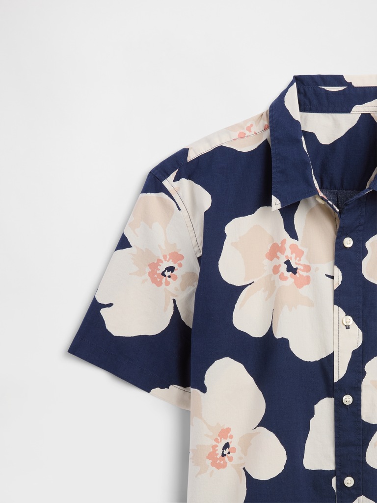 Stretch Poplin Shirt in Standard Fit