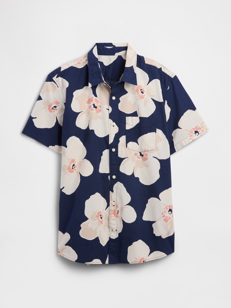 Stretch Poplin Shirt in Standard Fit