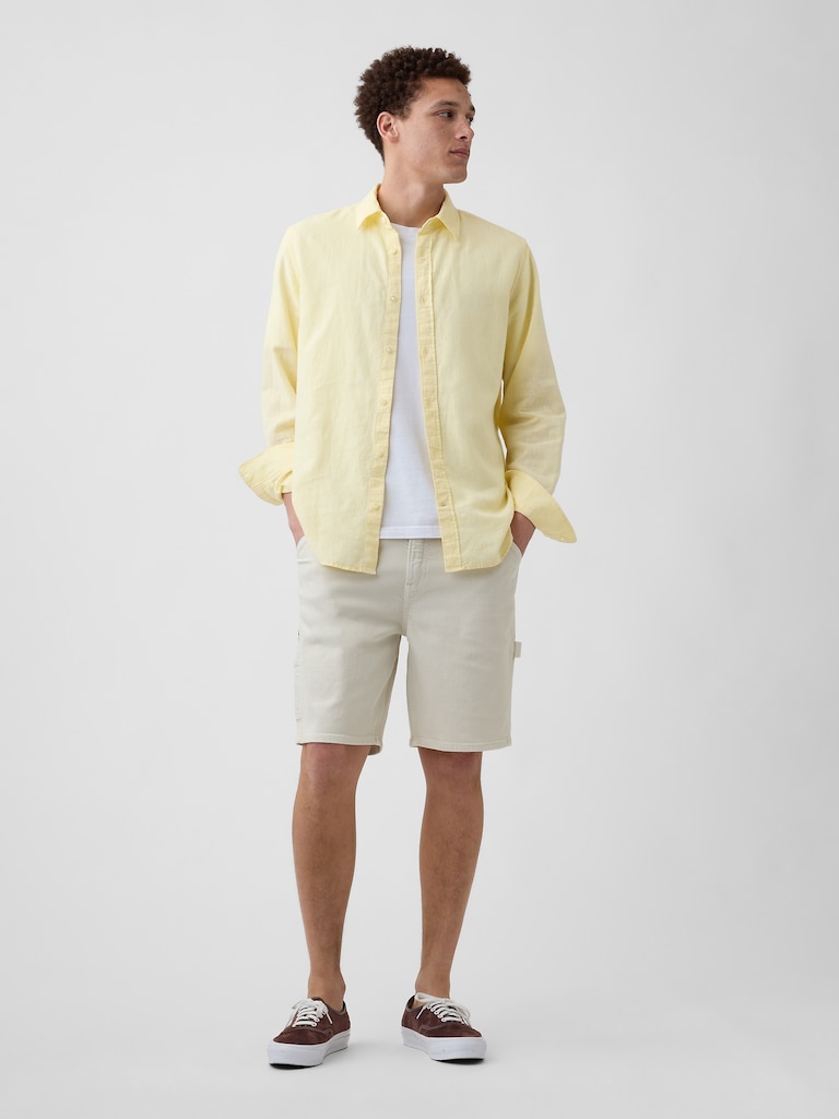 Linen-Blend Shirt in Standard Fit