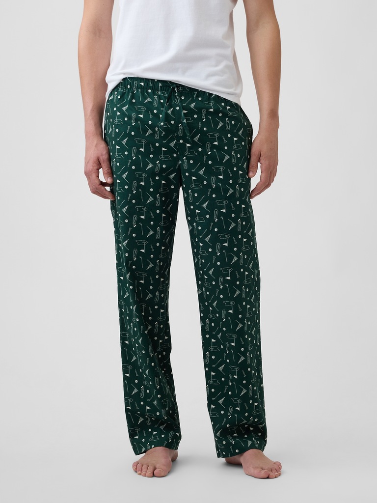 Relaxed Poplin PJ Pants