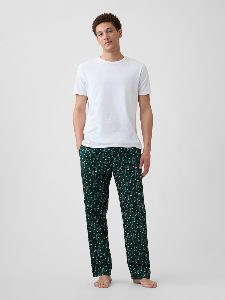 Relaxed Poplin PJ Pants