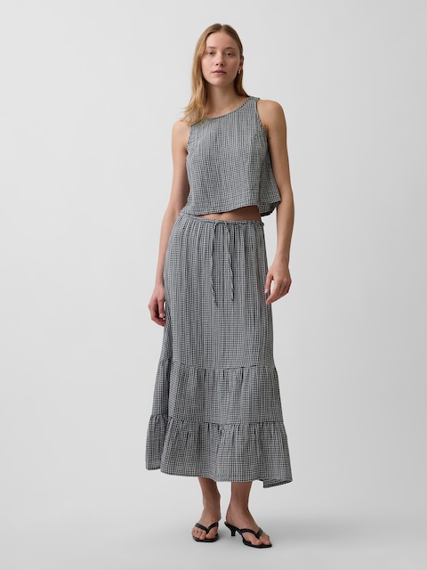 knee length dresses for ladies Miriah Maxi Skirt Petite | White | Womens main image 1