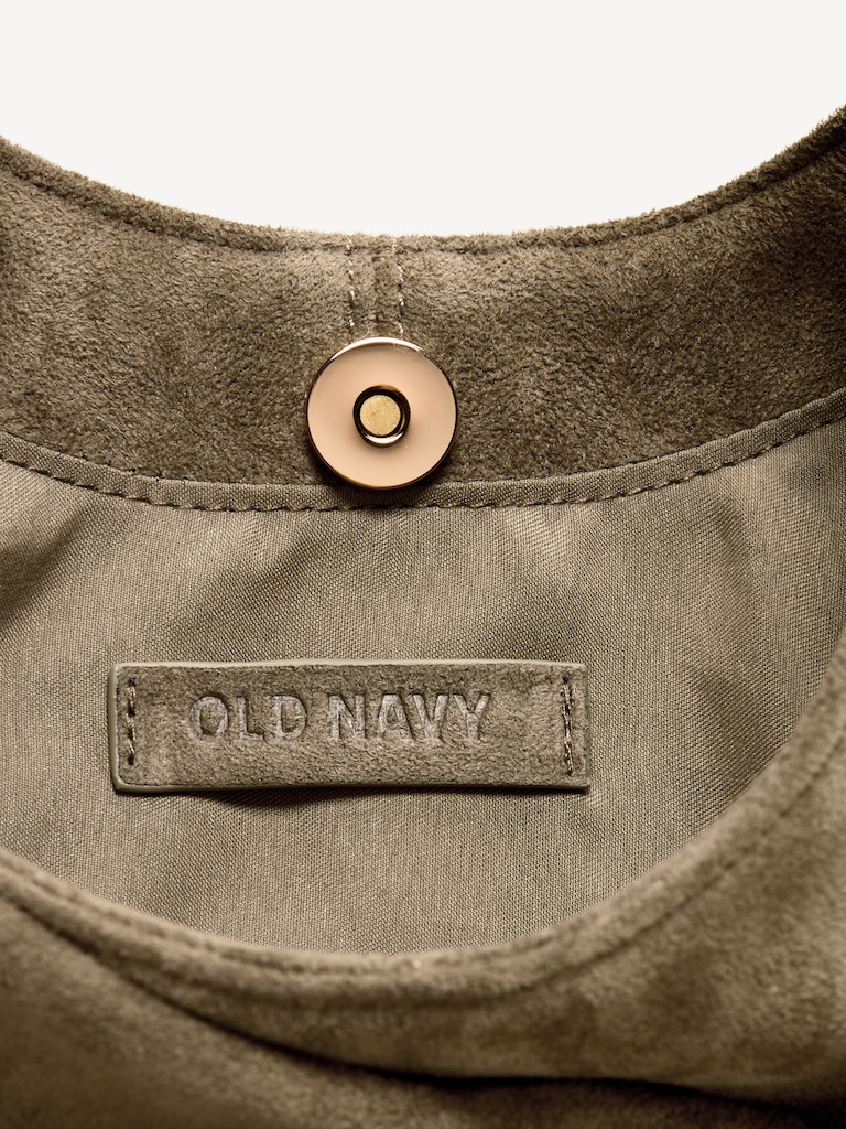 Oversized Suede Hobo Bag