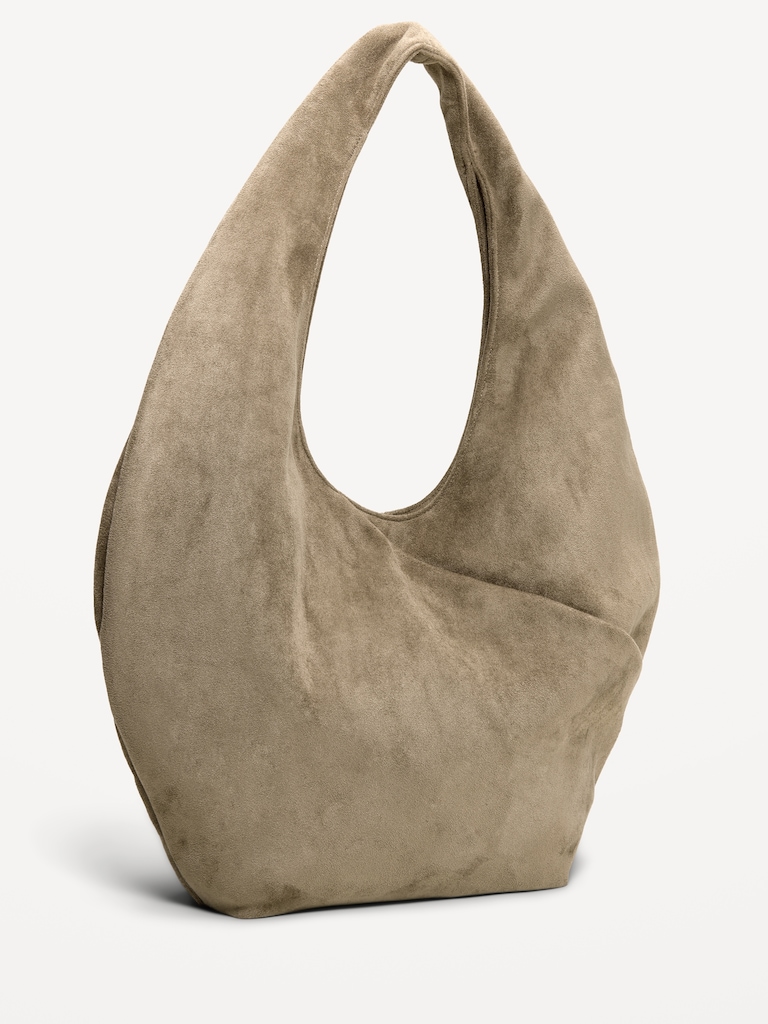Oversized Suede Hobo Bag