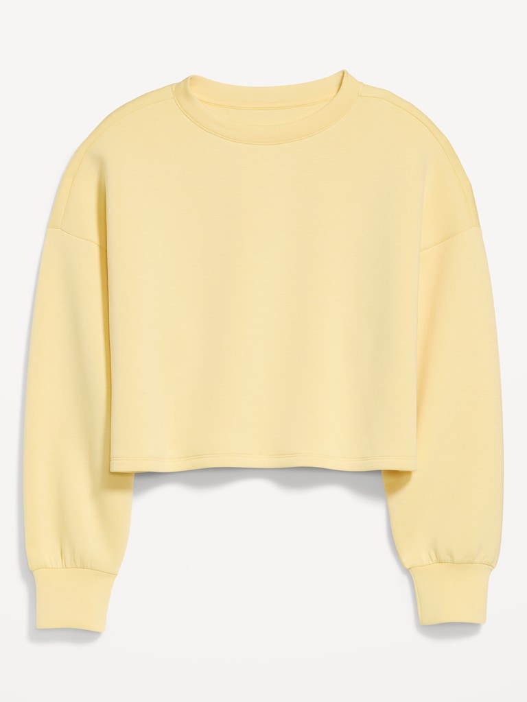 Bounce Fleece Crew-Neck Cropped Sweatshirt