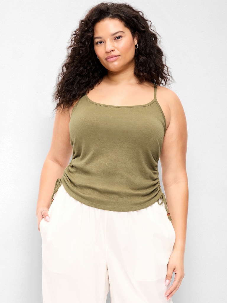 Shirred Side Cami Tank Top