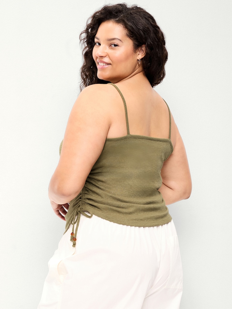 Shirred Side Cami Tank Top