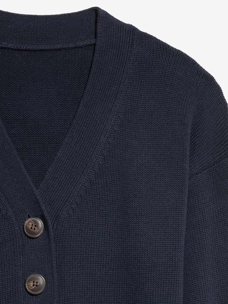 Seaside Cotton V-Neck Cardigan Sweater