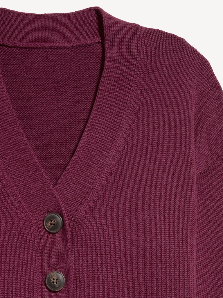 Seaside Cotton V-Neck Cardigan Sweater