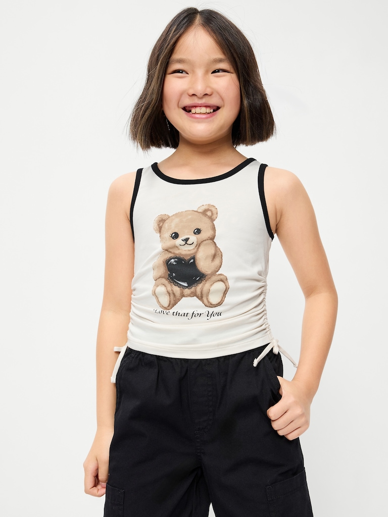 Side-Ruched Tank Top for Girls