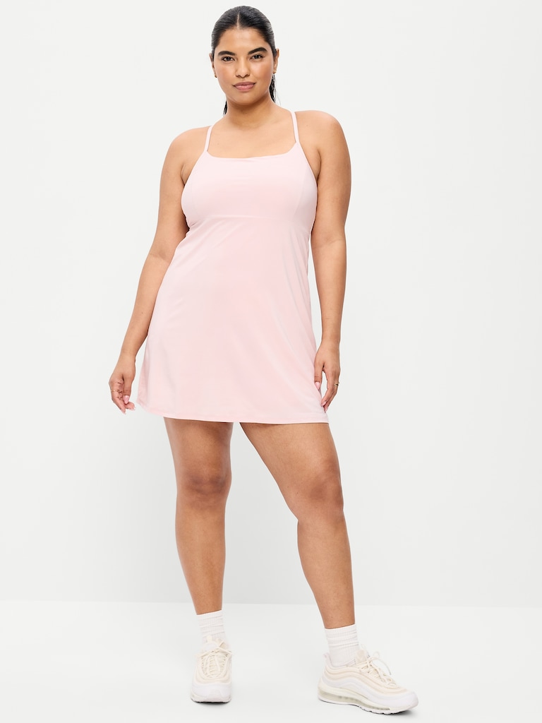Stretch Woven Racerback Tennis Dress