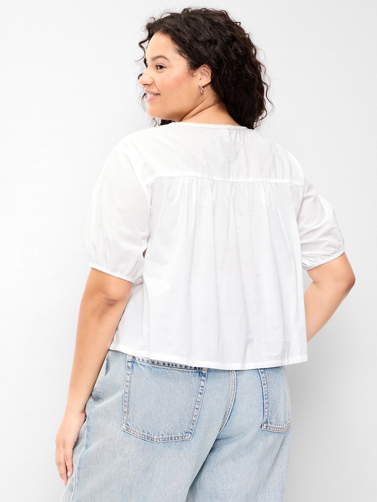 Short-Sleeve Beaded Top