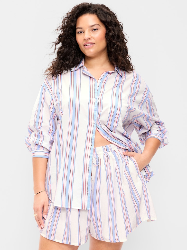 Oversized Button-Down Boyfriend Shirt