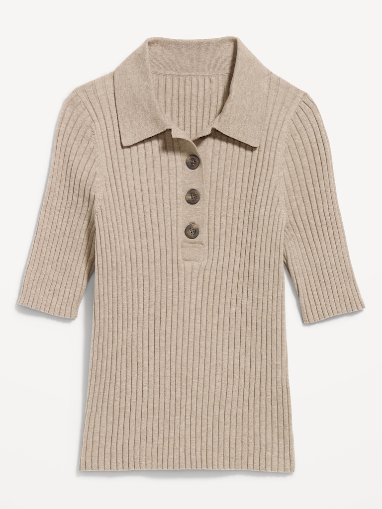 Short-Sleeve Ribbed Polo