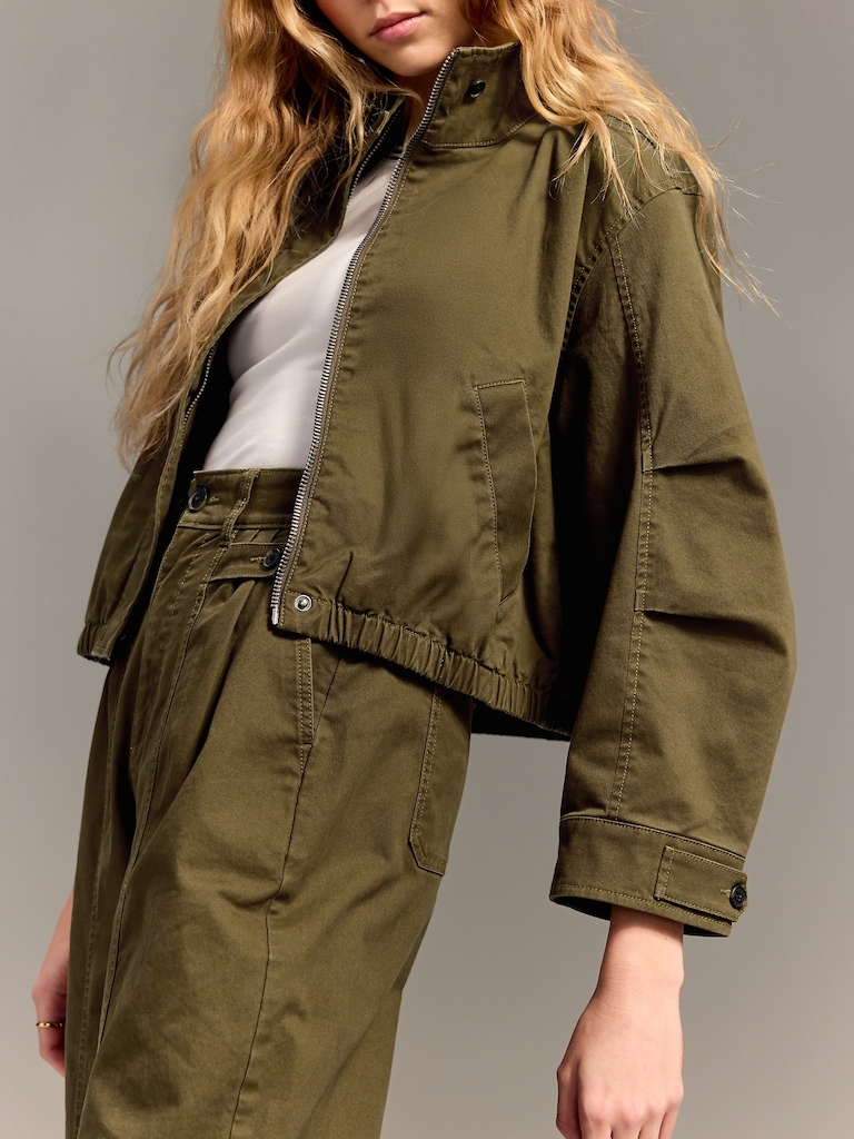 Old Navy x Christopher John Rogers Mock-Neck Bomber Jacket