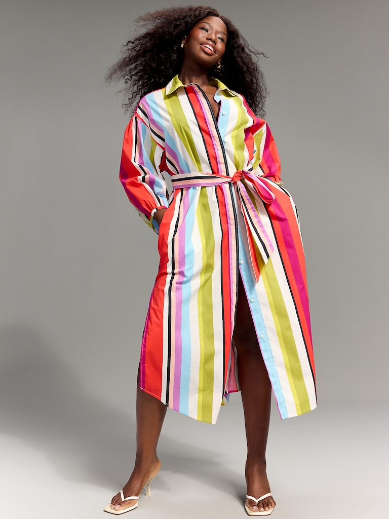 Old Navy x Christopher John Rogers Maxi Shirt Dress