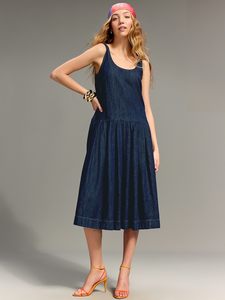 Old Navy x Christopher John Rogers Drop-Waist Jean Dress