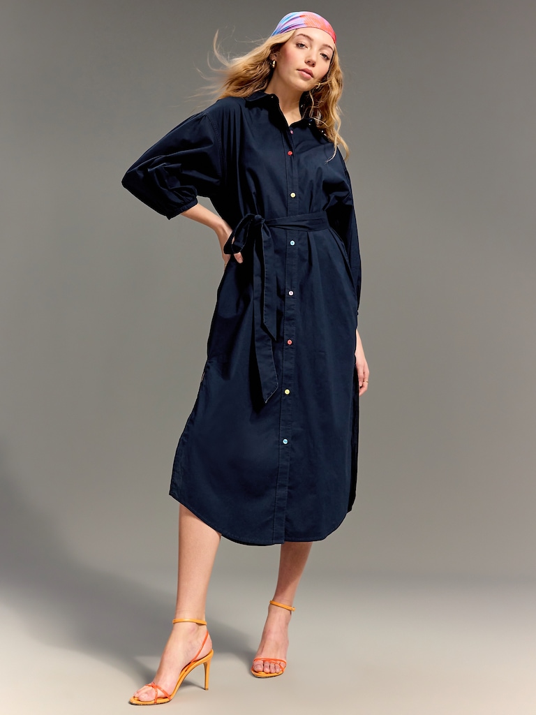 Old Navy x Christopher John Rogers Maxi Shirt Dress