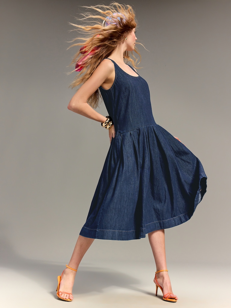 Old Navy x Christopher John Rogers Drop-Waist Jean Dress
