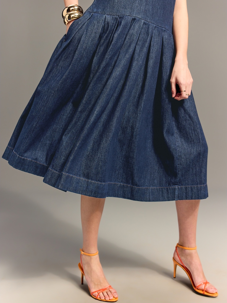 Old Navy x Christopher John Rogers Drop-Waist Jean Dress