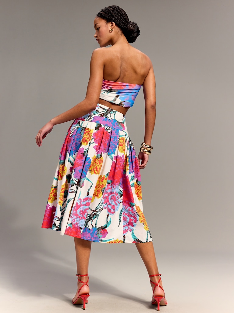 Old Navy x Christopher John Rogers Drop-Waist Midi Skirt