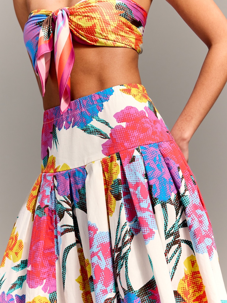 Old Navy x Christopher John Rogers Drop-Waist Midi Skirt