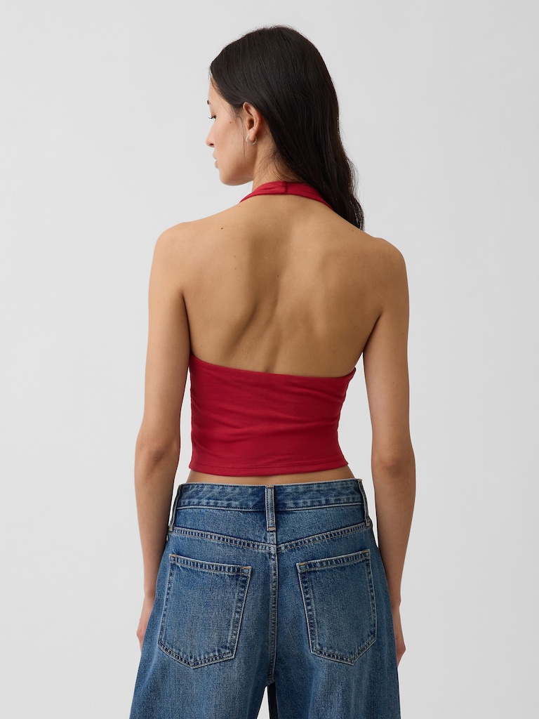 CloseKnit Halter Crop Top