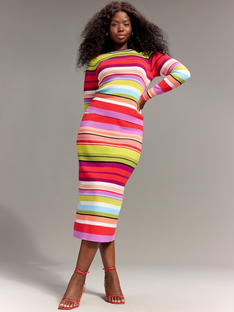 Old Navy x Christopher John Rogers Long-Sleeve Back Keyhole Sweater