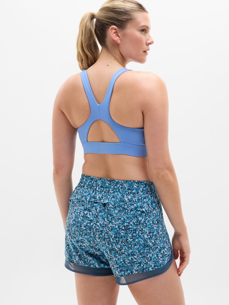 Mesh Racer Run Mid Rise 4" Short