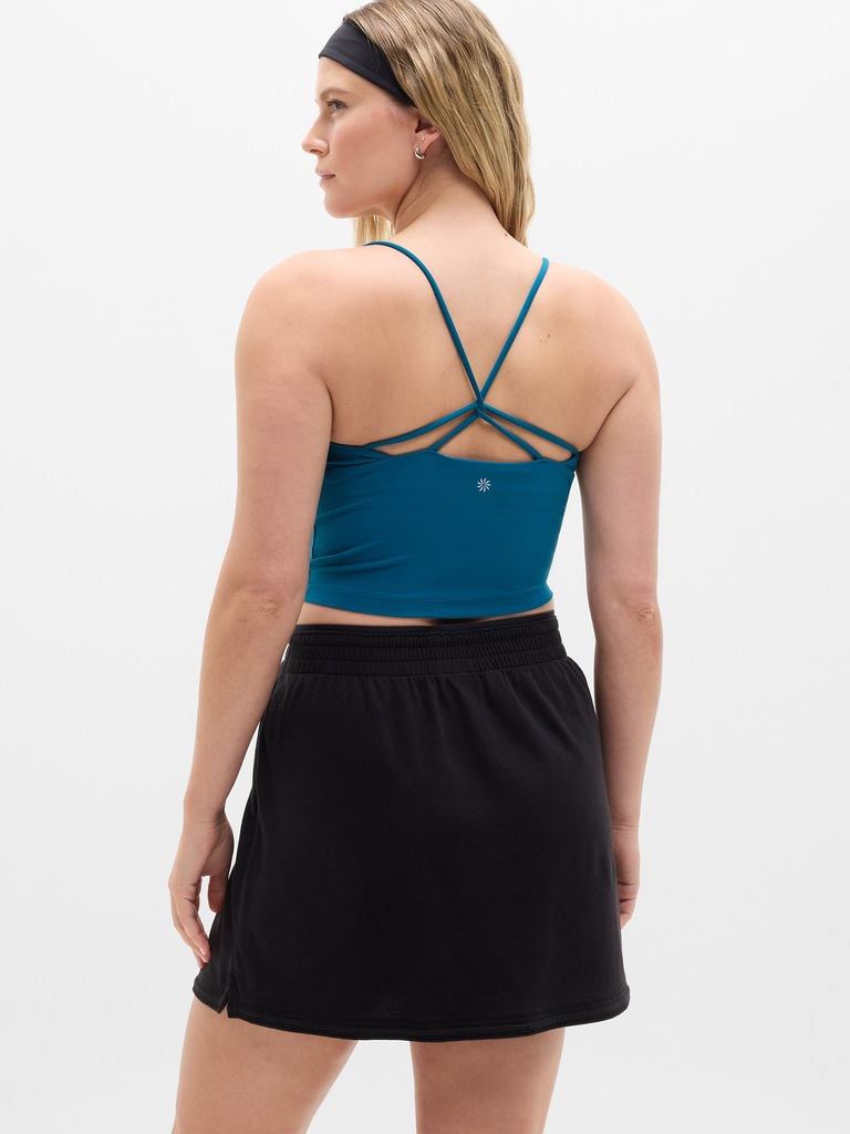 Airy Cotton Terry Mid Rise Mini Skirt