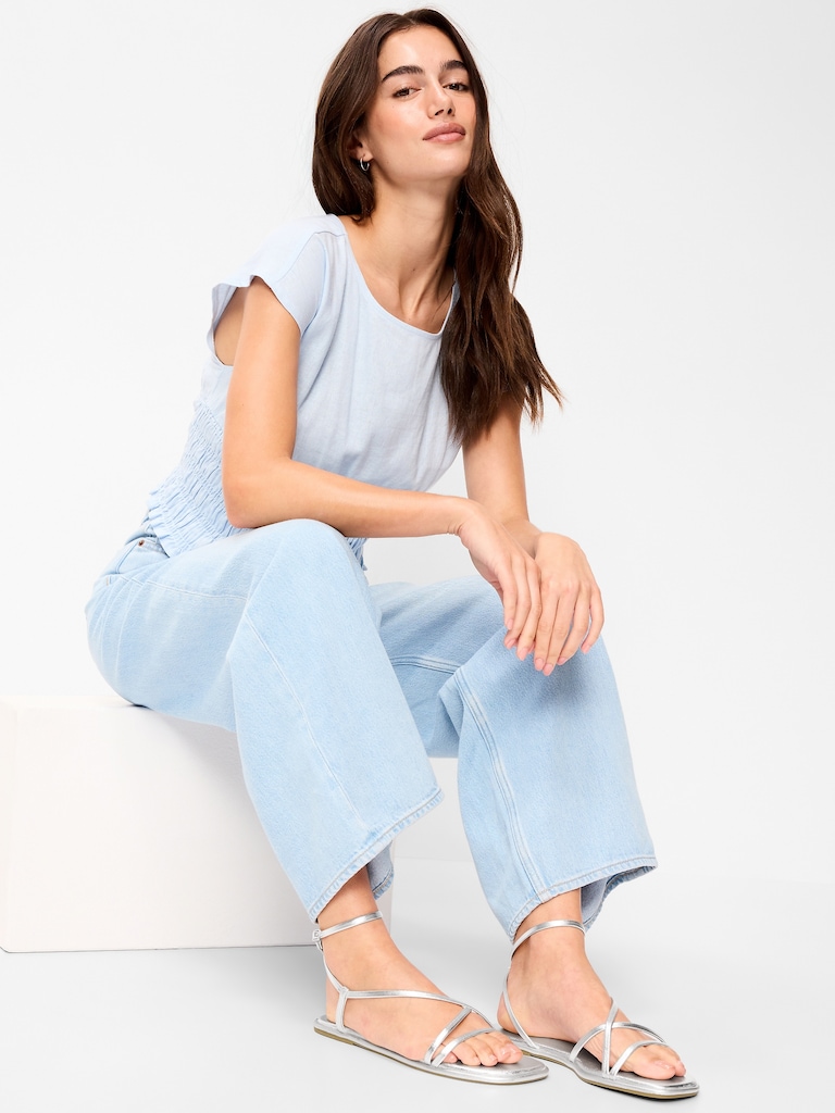 Strappy Faux-Leather Sandals