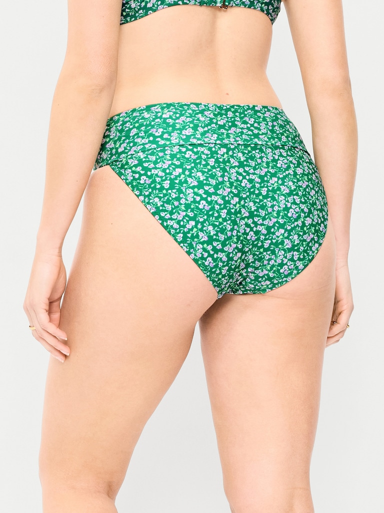 Culotte de bikini cintrée à taille haute
