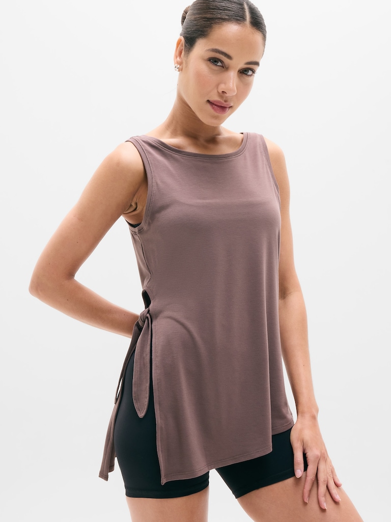 Move With Ease Asym Tie Tank